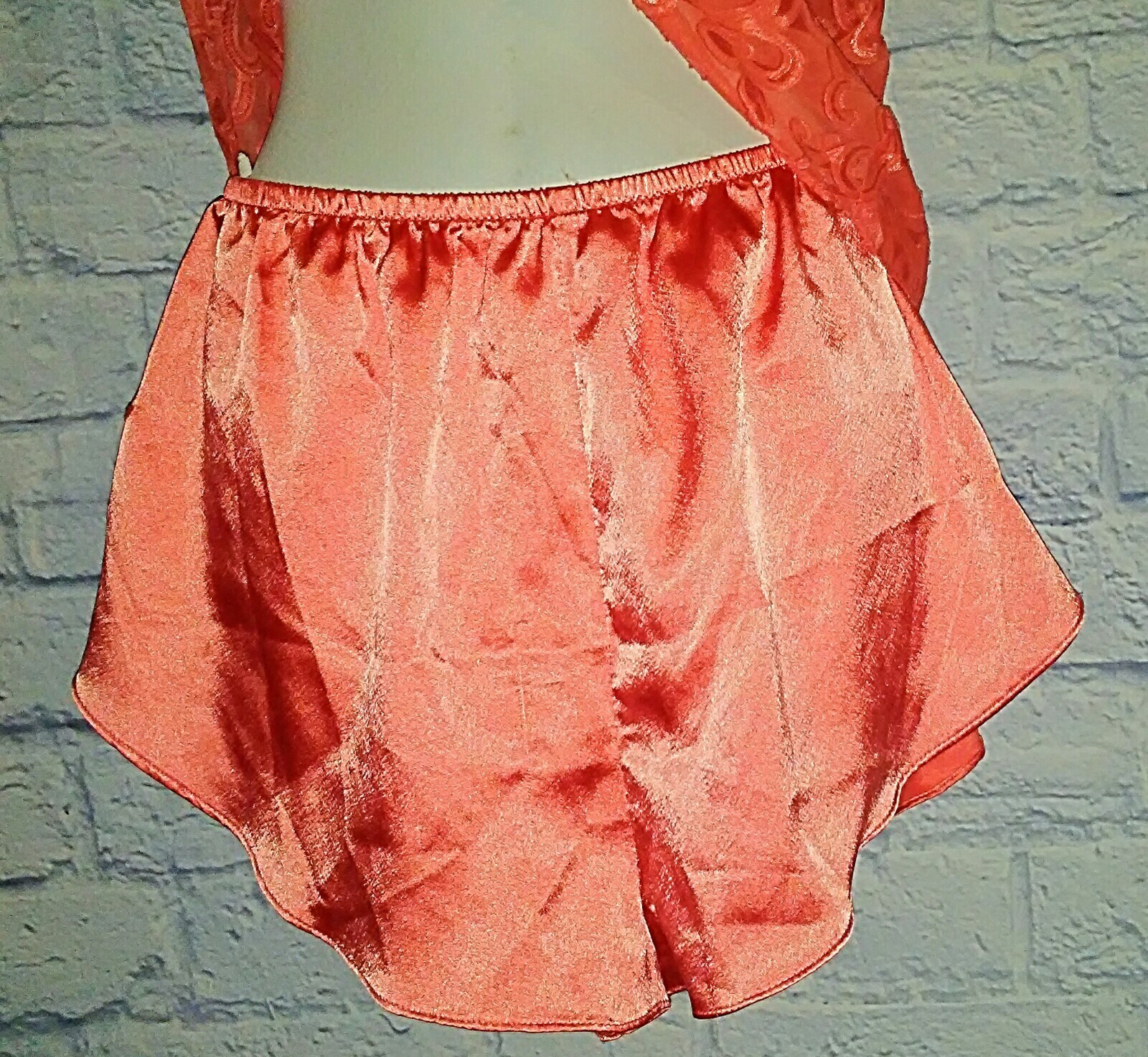 INNER MOST Pajama Set Woman MEDIUM Lingerie Orange Cami & Short Vintage