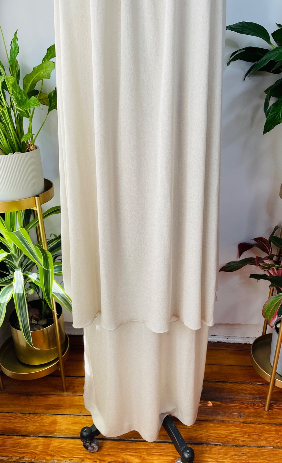 VTG 70&rsquo;S RUFFINWEAR CLOVIS RUFFIN DISCO GODDESS FLOWY TUNIC MAXI DRESS*6 XS