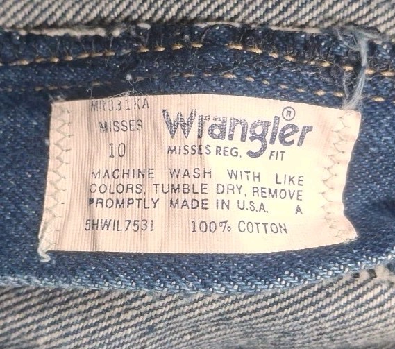 VTG 1970s Wrangler Misses Denim High Rise Waist Jeans Size 10 MR331KA 26 X 28