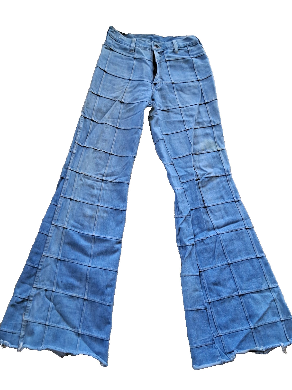 Vintage Brittania Sportswear Patchwork Bell Bottom Jeans Approx: 27×34 70&rsquo;s