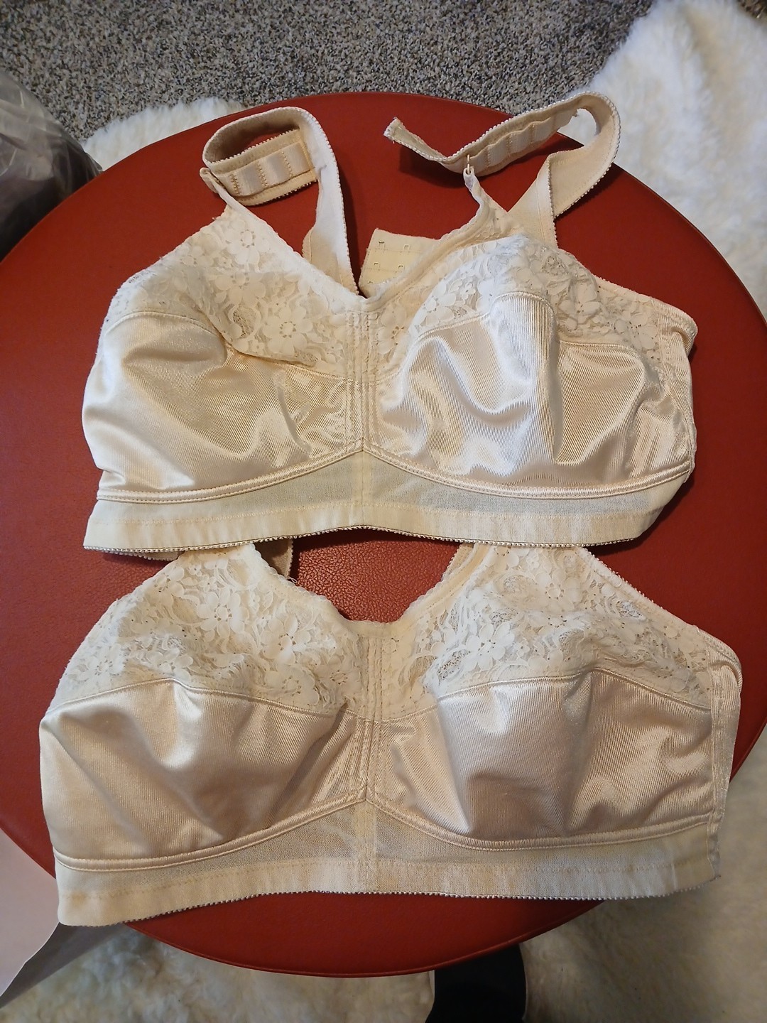 Jodee Surgical Style 3201 Post Mastectomy Bra Tan w/Pockets 42D Lot of 2