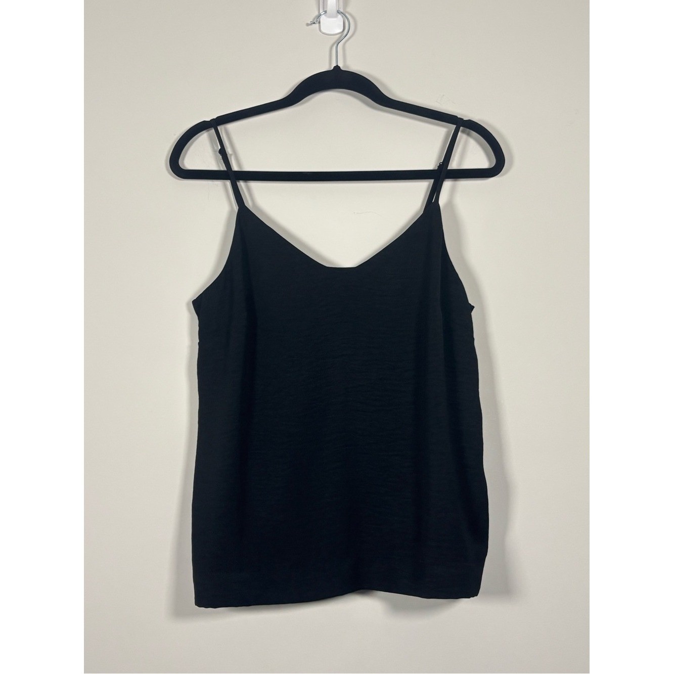Frank And Oak Black V-Neck Cami Tank Top Size Medium