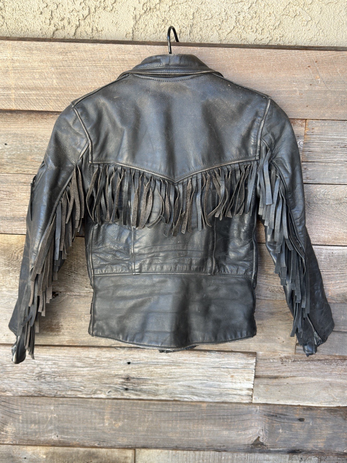 Vintage Rivett’s London Fringed Leather Motorcycle Jacket | 59 Club & BSA Pins