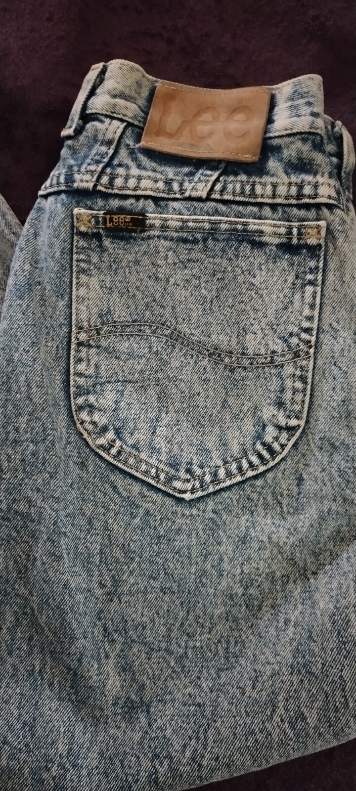 Women&rsquo;s Vintage Lee Acid Washed Retro Jeans Size 13 Medium Made in USA Fashion