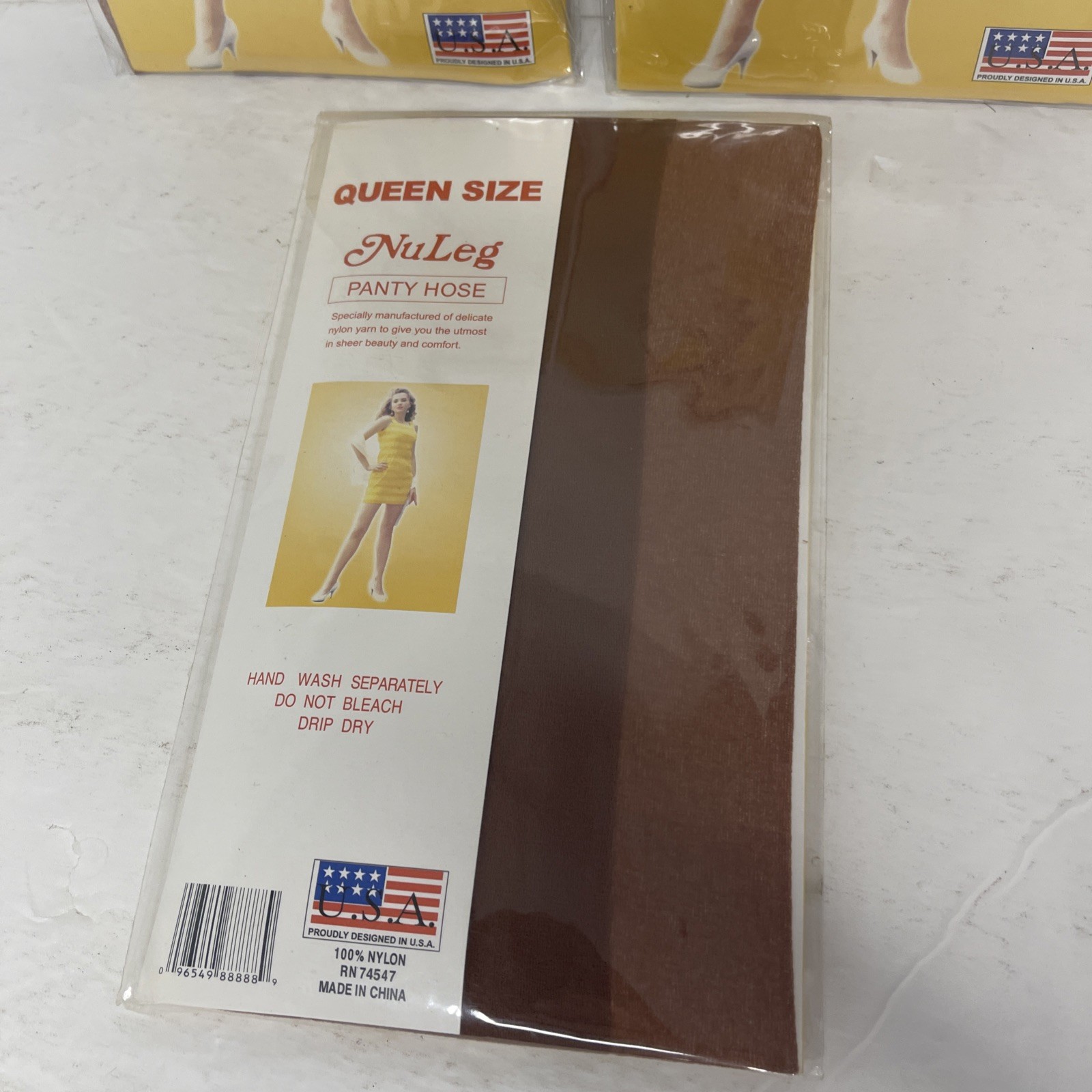 Lot Of 3 NuLeg Anti-Static Sheerleg Pantyhose Queen Sz Made In USA Suntan Color