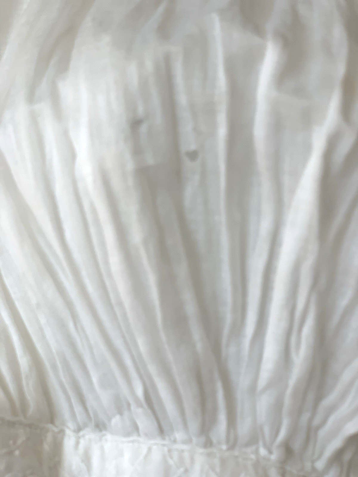 Antique Edwardian White Cotton Lace Lingerie Tea Dress 2XS Maxi Lawn Gown VTG