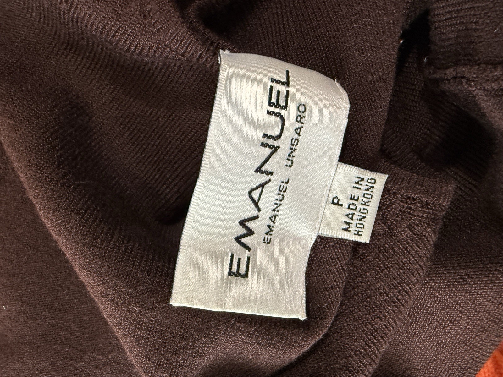 Vintage Emmanuel Ungaro brown sleeveless knit top-Camis- 1980s-1990s-Minimalist-