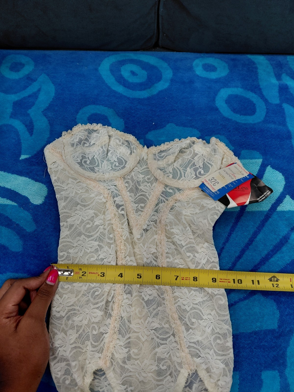 Vintage Backless Laced Body Brief Size 32C