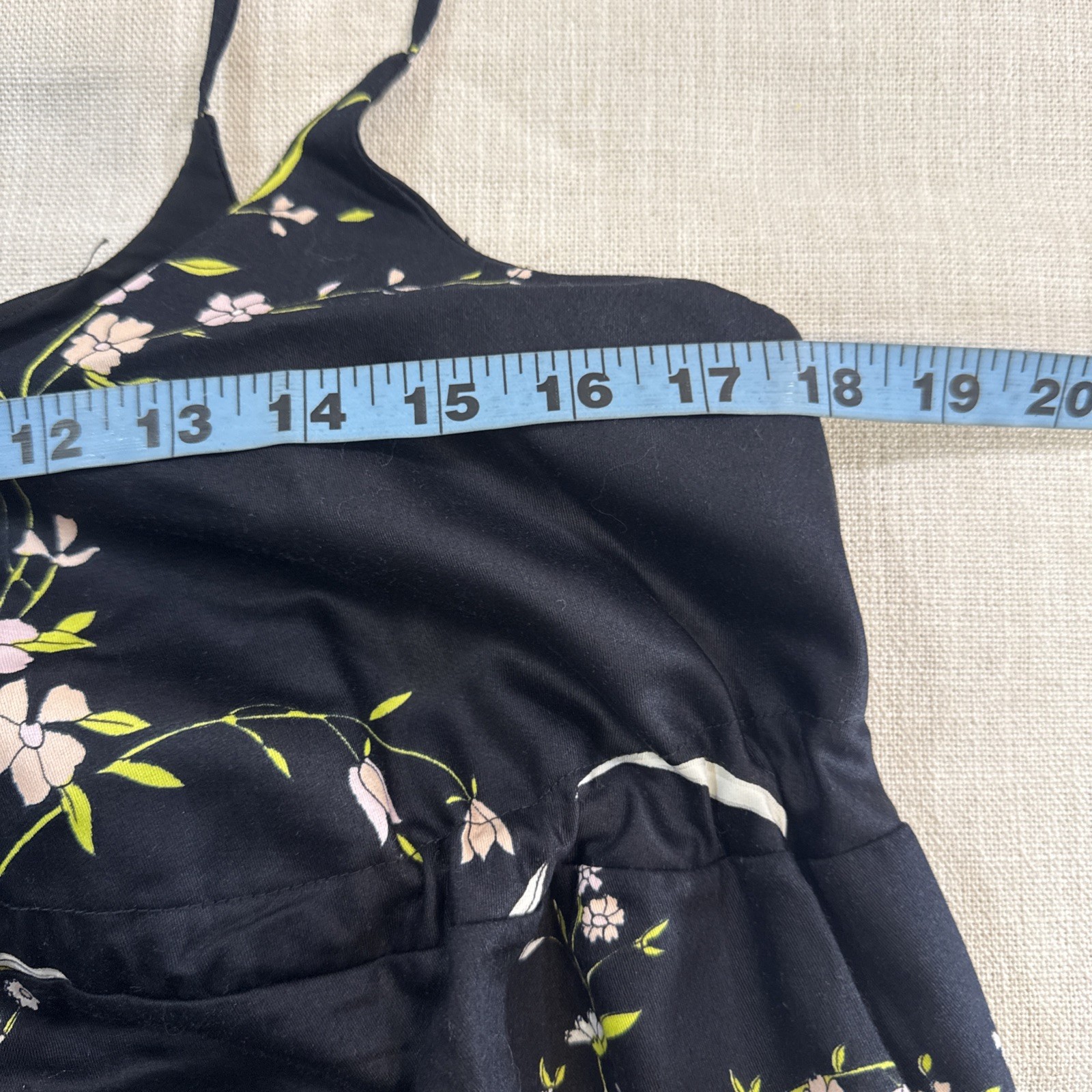 Vtg Dutchess Individually Yours Maxi Dress M Black Floral Babydoll Cottagecore