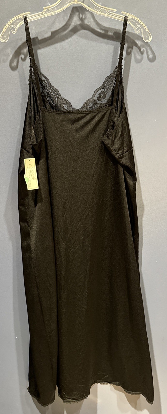 46” Waist Black Full Slip, Adjustable, Vintage Jaclyn Smith Kmart, NWT 44” Chest