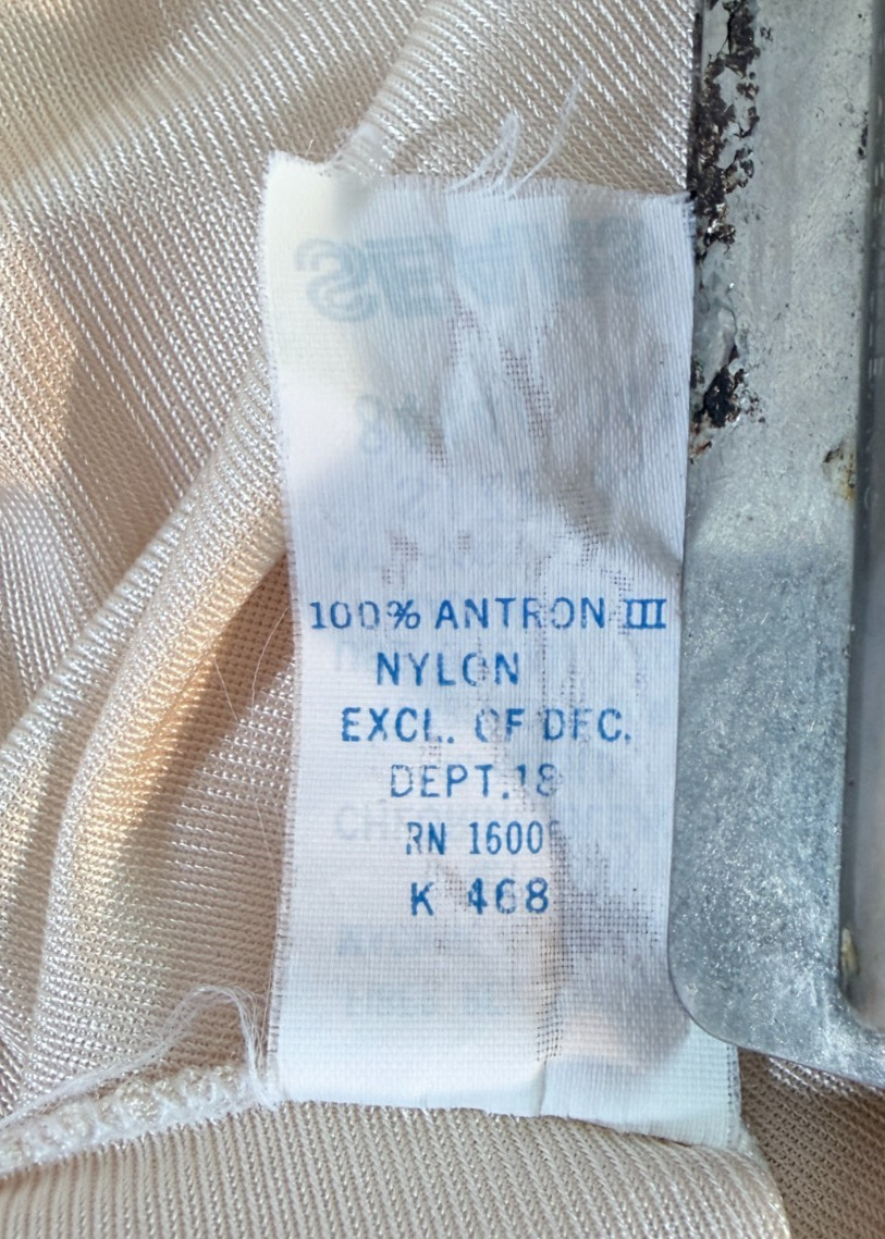 Vintage Sears Full Slip sz 44 Beige Slinky & Silky