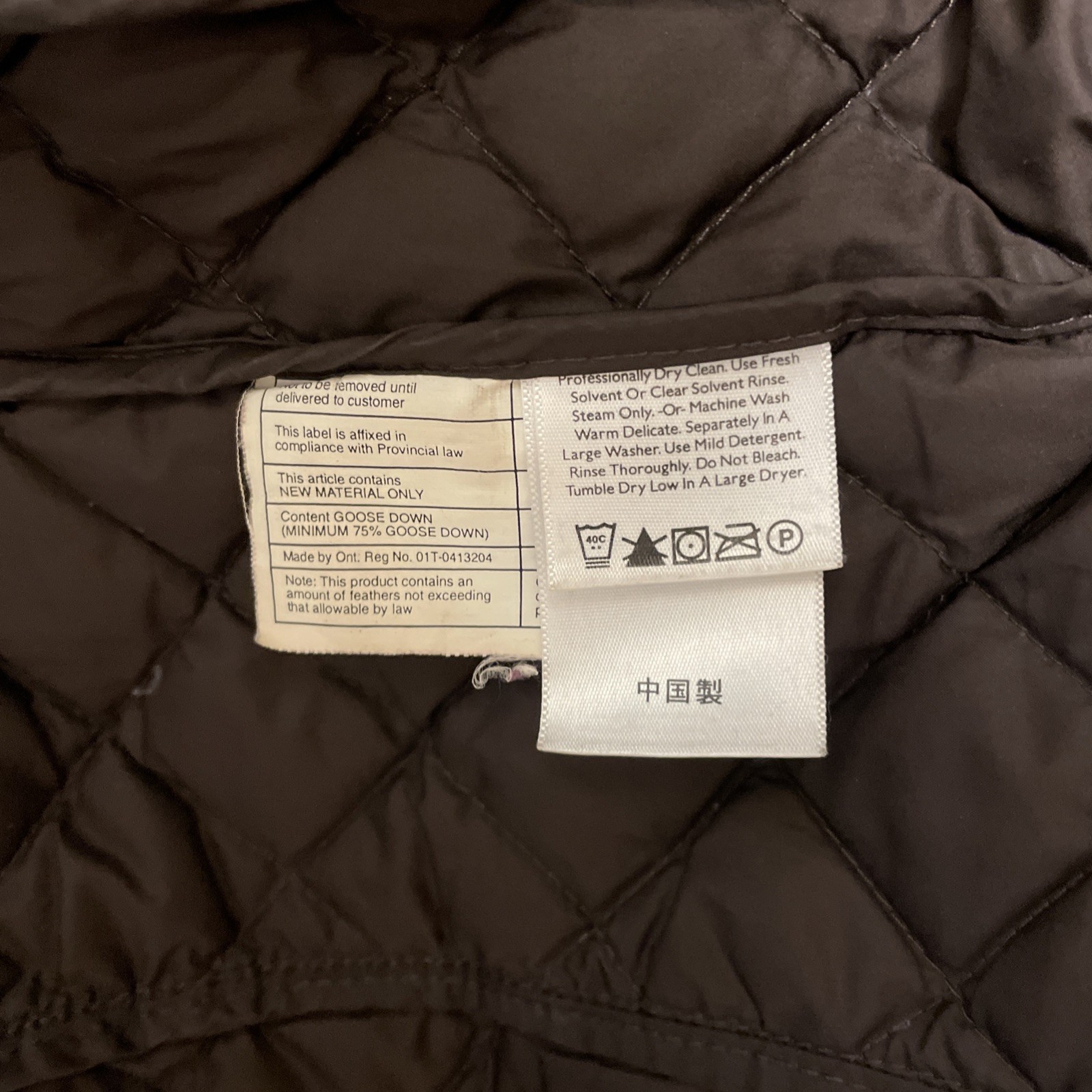 Eddie Bauer Womens Tall M Quilted 100% Goose Down Jacket *See Description