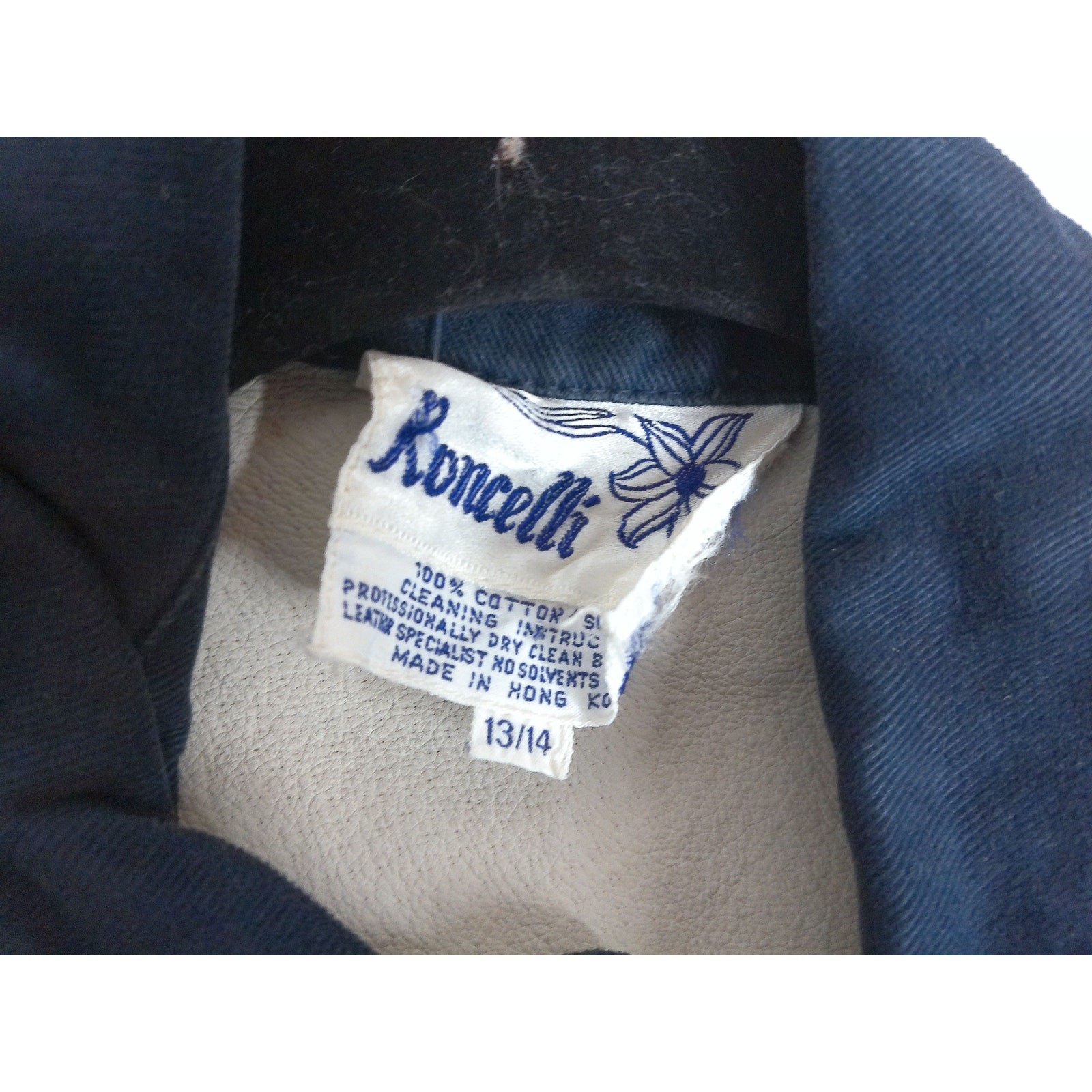 Vintage 70s Roncelli Blue Embossed Bell Bottom Set 13/14 Western Festival 1970s