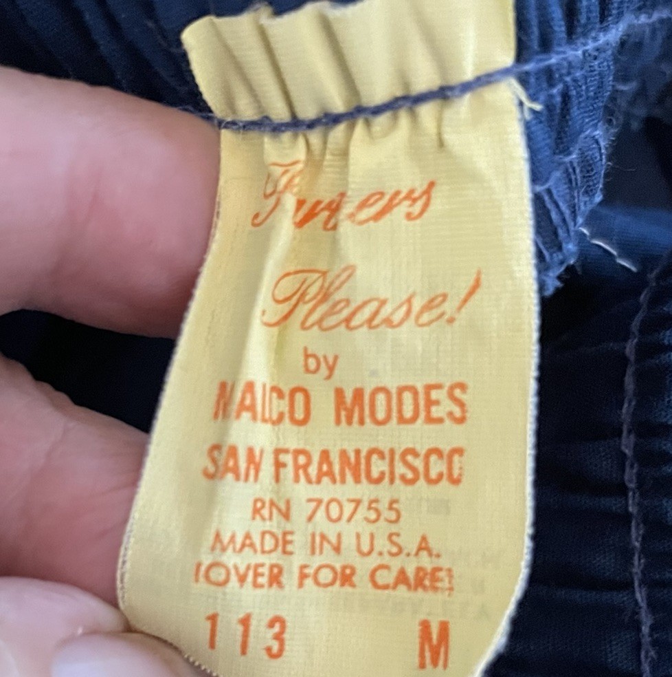 Vtg Partners Please Malco Modes Square Dancing Skirt M Blue Pockets Ruffle