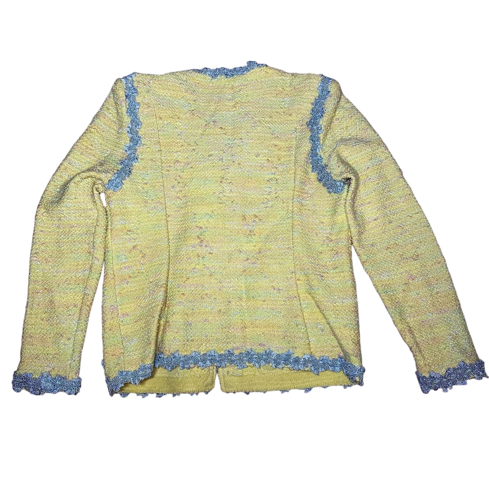 Vintage 1960’s Handmade Blazer Jacket Cardigan Pastel Tweed Jackie O Kennedy S/M