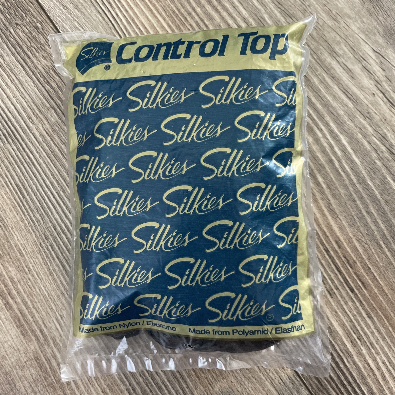 Silkies control top pantyhose large Jet Black 738