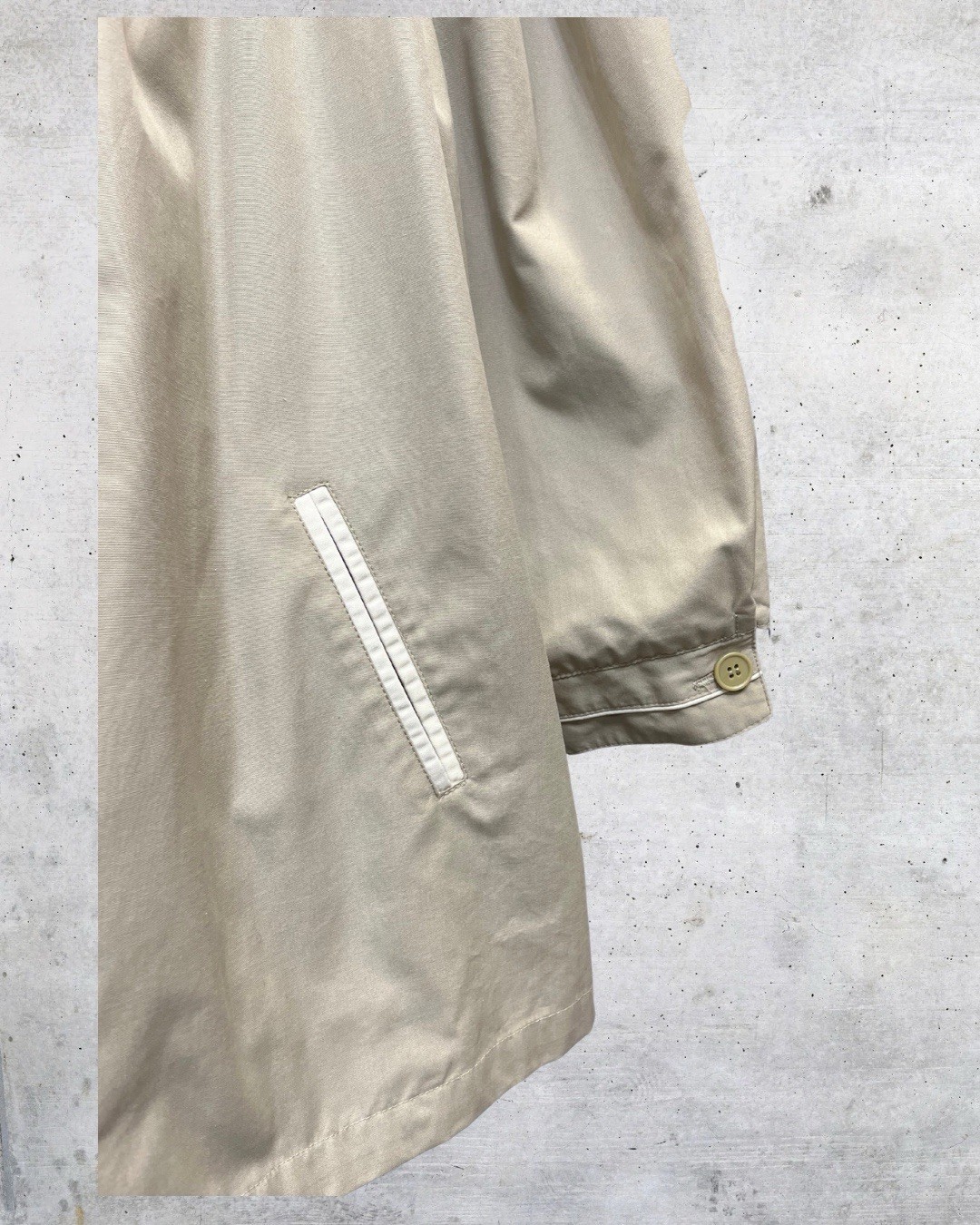 Vintage Misty Harbor Oversized Utility Coat Medium Neutral 80s 90s Lightweight