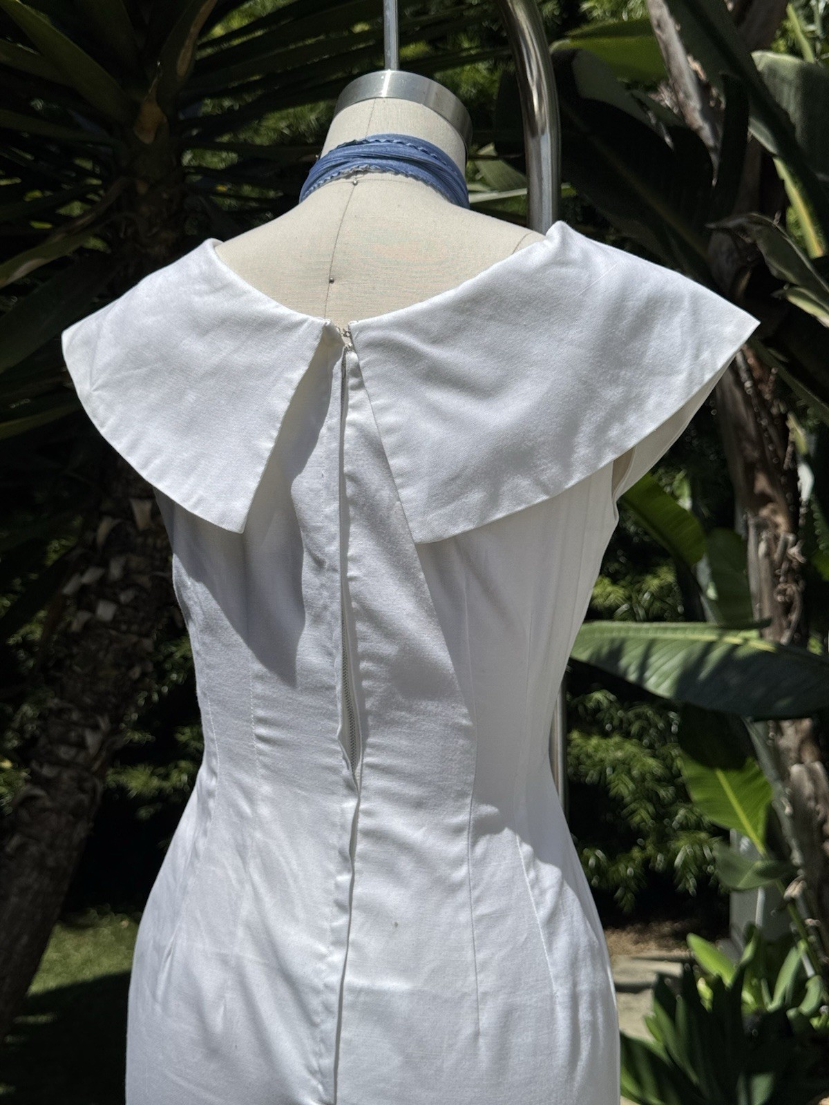 Vintage 60s Minimalist Pencil Wedding Dress Bridal Xs S