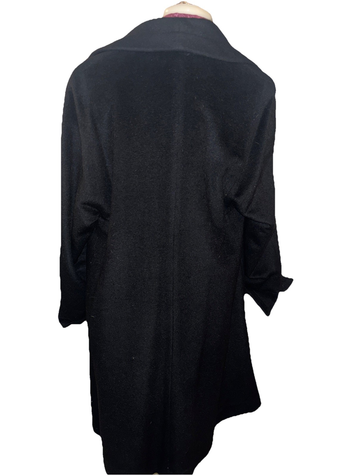 vintage Black belson virgin wool and Alaskan seal hair blended Coat