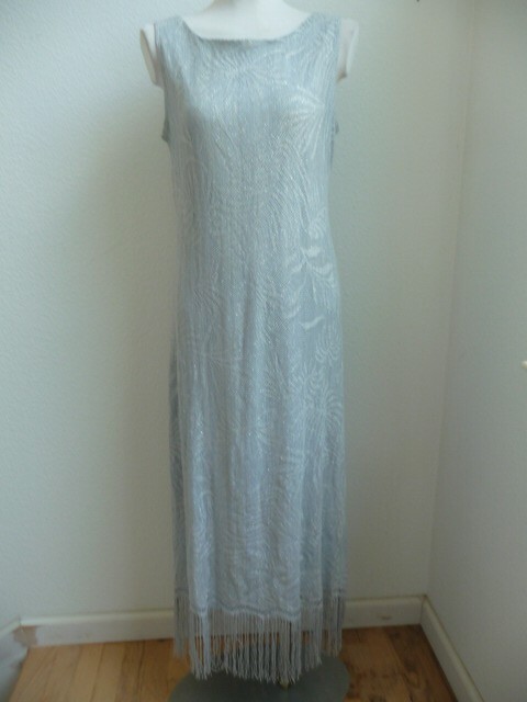 Vintage California Concepts Baby Blue Lace Fringe hem dress