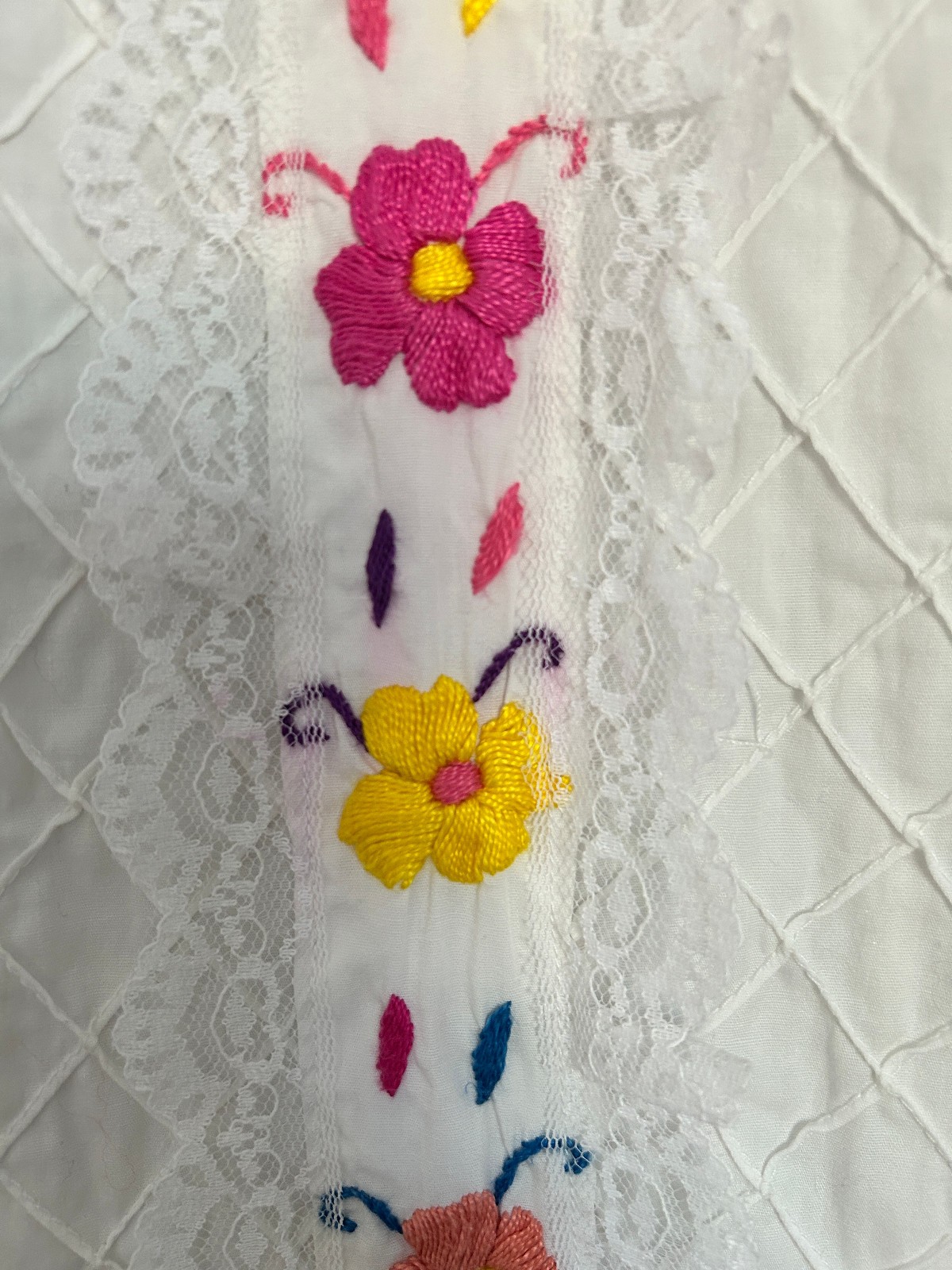 Authentic Vintage 1970s Mexican Hand Made Wedding Dress Small