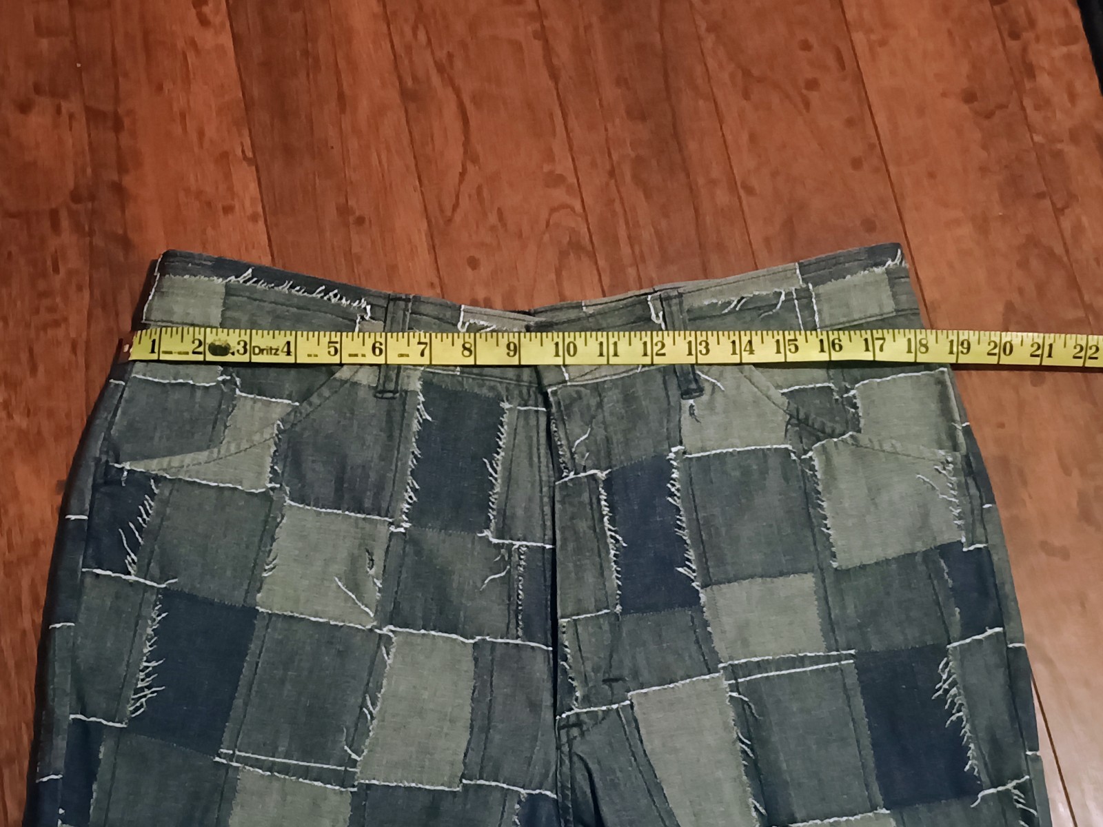 70s Hippie Vintage Rapper Jeans Patchwork Denim