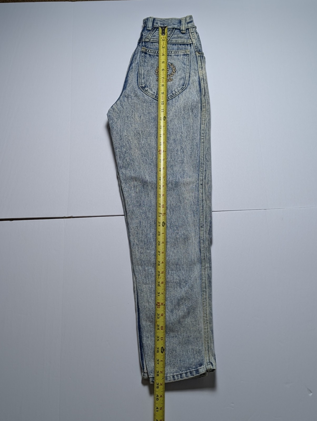 Vintage 1980&rsquo;s P.S. Gianto Women&rsquo;s Acid Washed Slim Fit Jeans Size 8 Regular