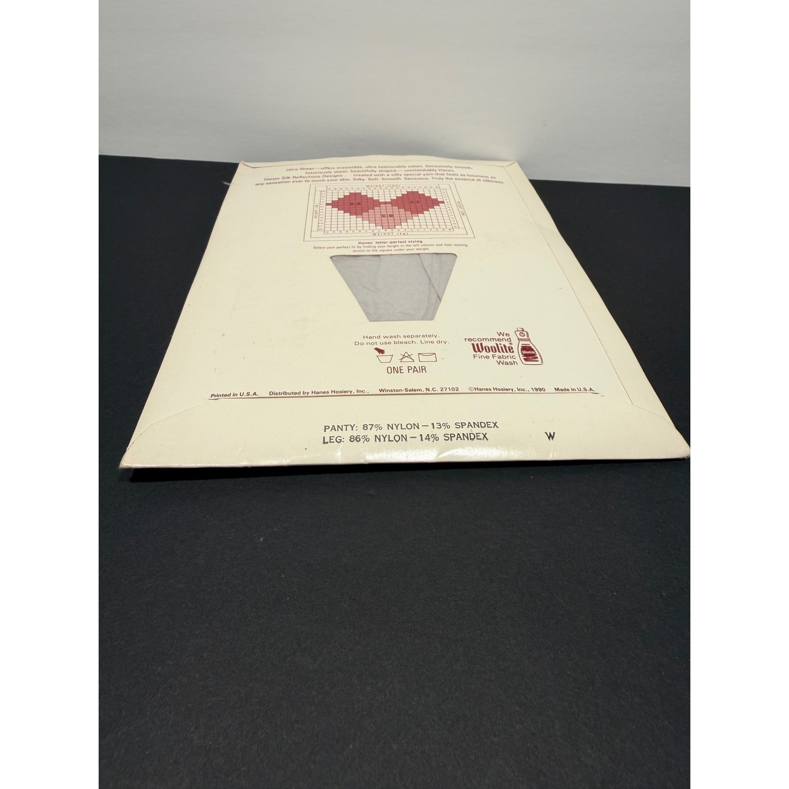 Hanes Silk Reflections Silver Shimmer Pantyhose Light Control Top Sz CD 723 VTG