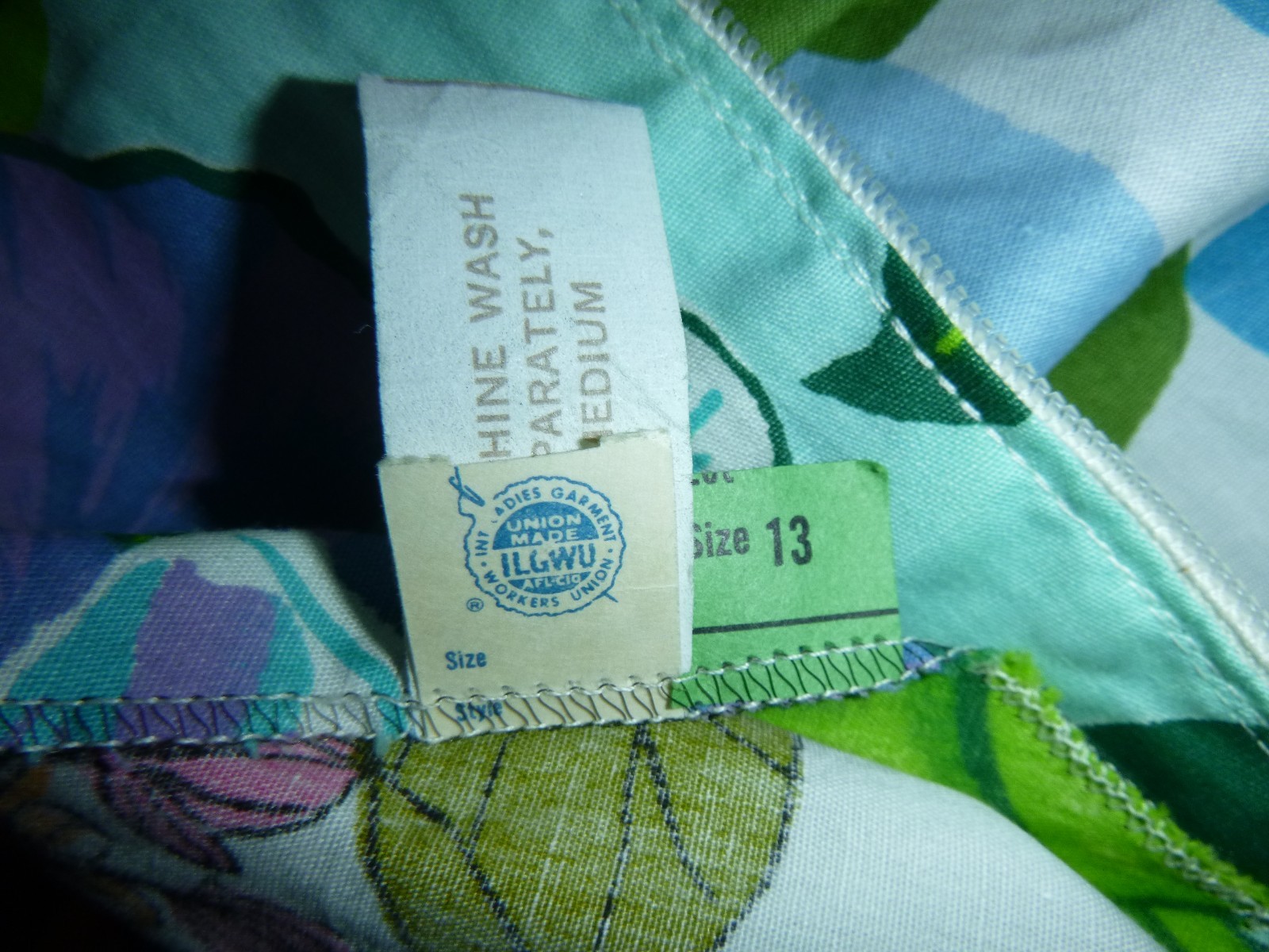 Vtg 60s 70s STUNNING Patchwork Floral Prairie Style Maxi Dress Sz S/M