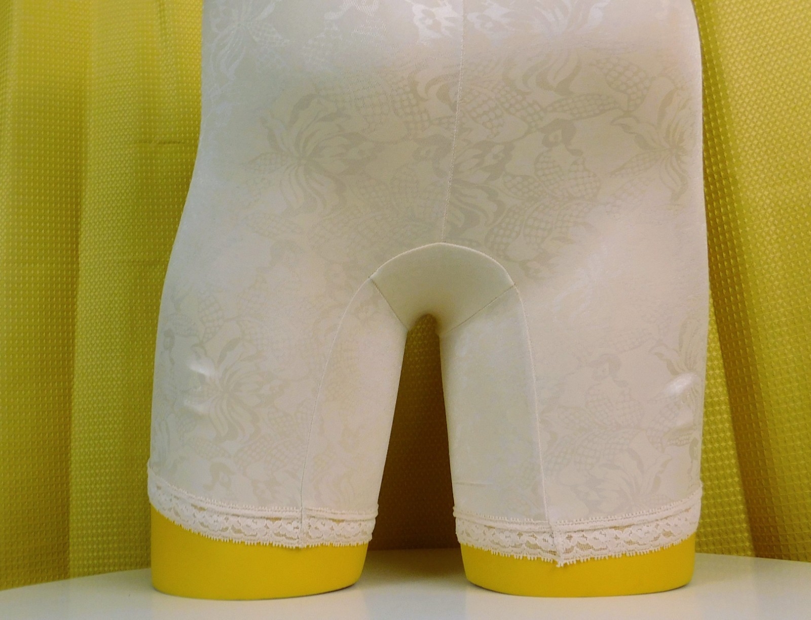 Adonna Firm Control Long-Leg Shaper Beige Girdle with Garter Loops-4525-Size M/M
