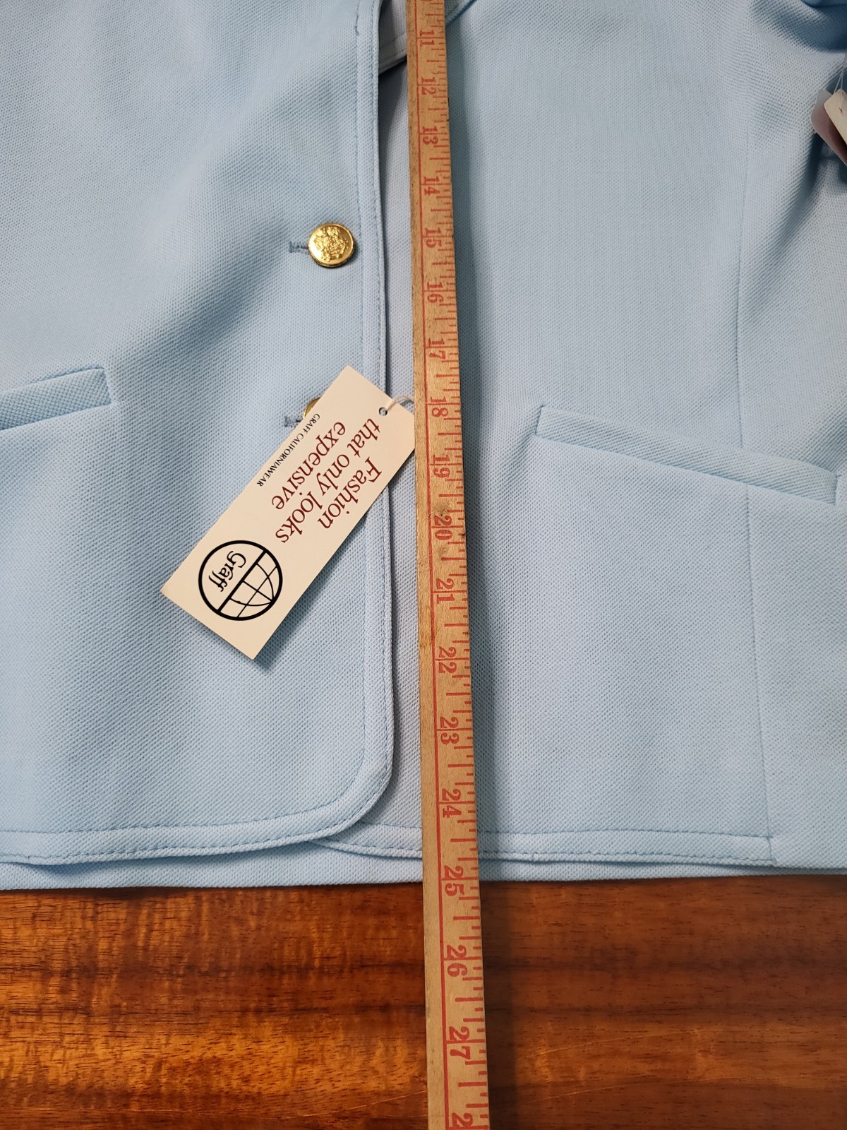 VTG 70s Graff California Blue Polyester 2 Piece Pantsuit Set Size 12 Made In USA