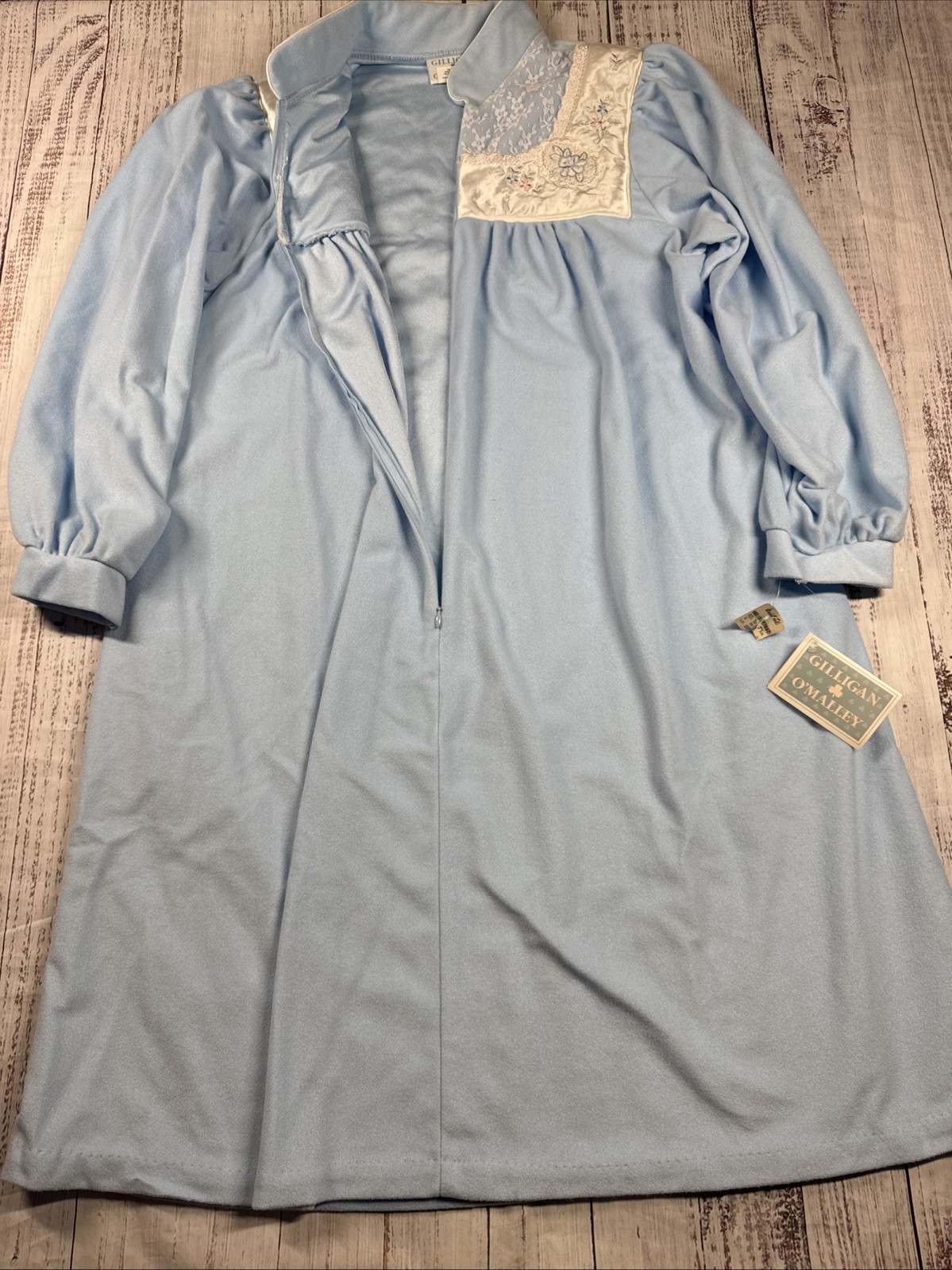 VNTGE NWT GILLIGAN O&rsquo;MALLEY MODEST ROBE HOUSECOAT FLEECE SIZE S COTTAGECORE