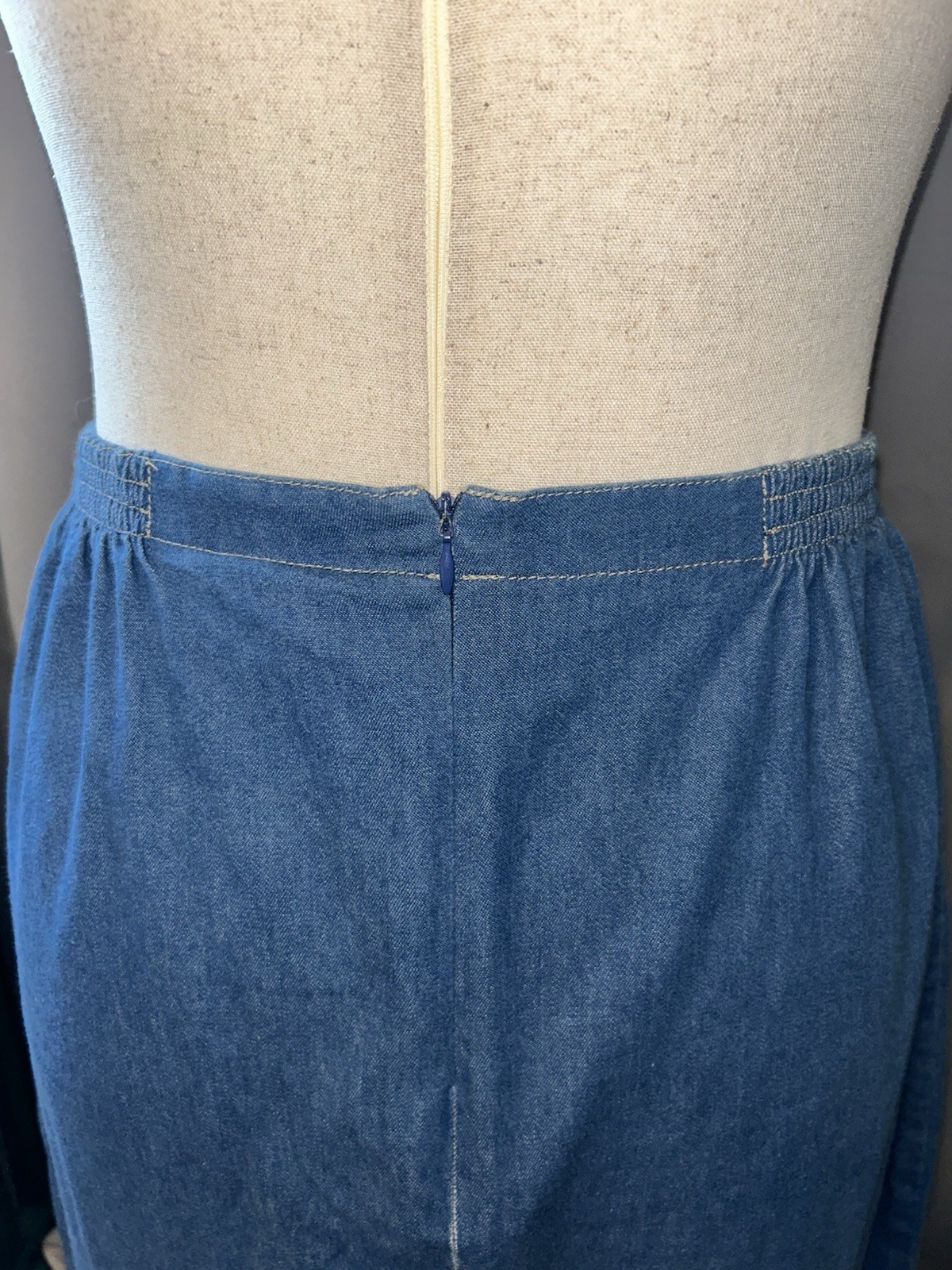 Vintage Cottagecore Embroidered Denim Two-Piece Maxi Set Women&rsquo;s