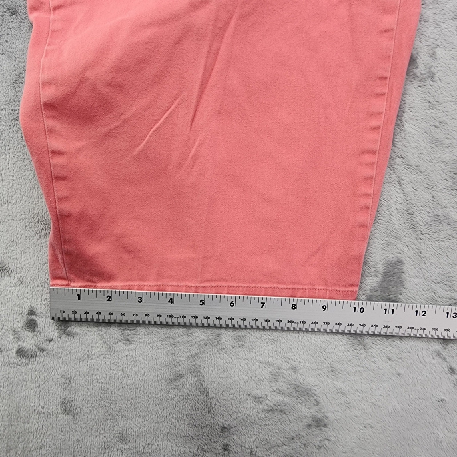 Vintage 90s Basic Editions Shorts Womens 14 Pink Stretch Cotton Slim Leg Chino