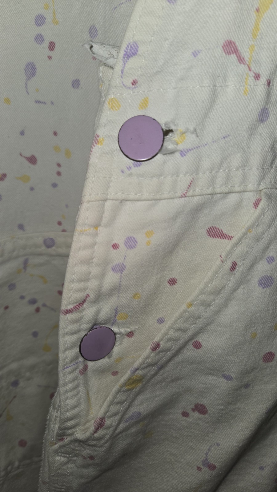 Vtg 90&rsquo;sHallmark E.Bunny & Co Paint Splatter Cotton Overall Size L Rare Find