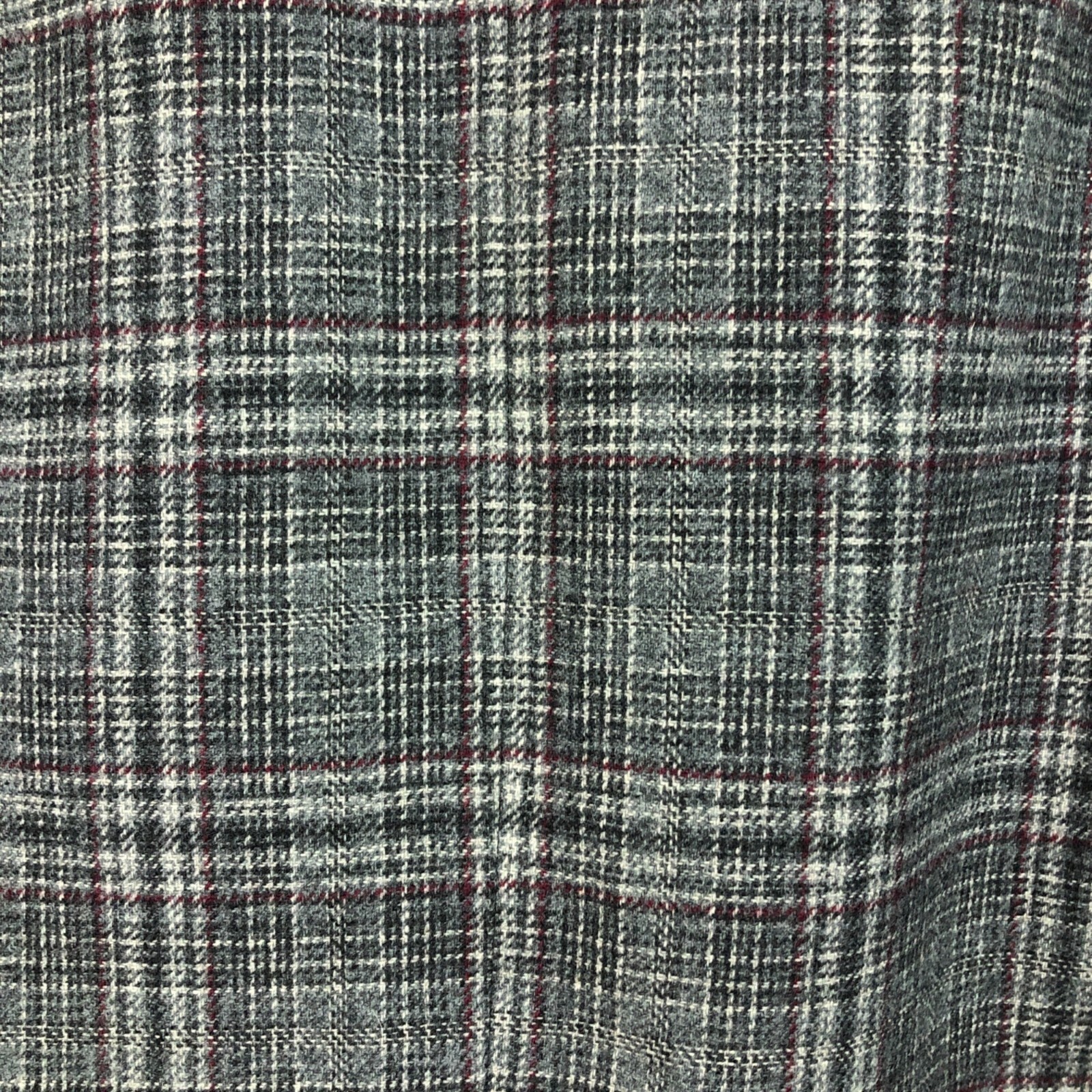 Vintage Womens M/L Pendleton Blazer, Gray and Red Glen Plaid, 1970s 1980s