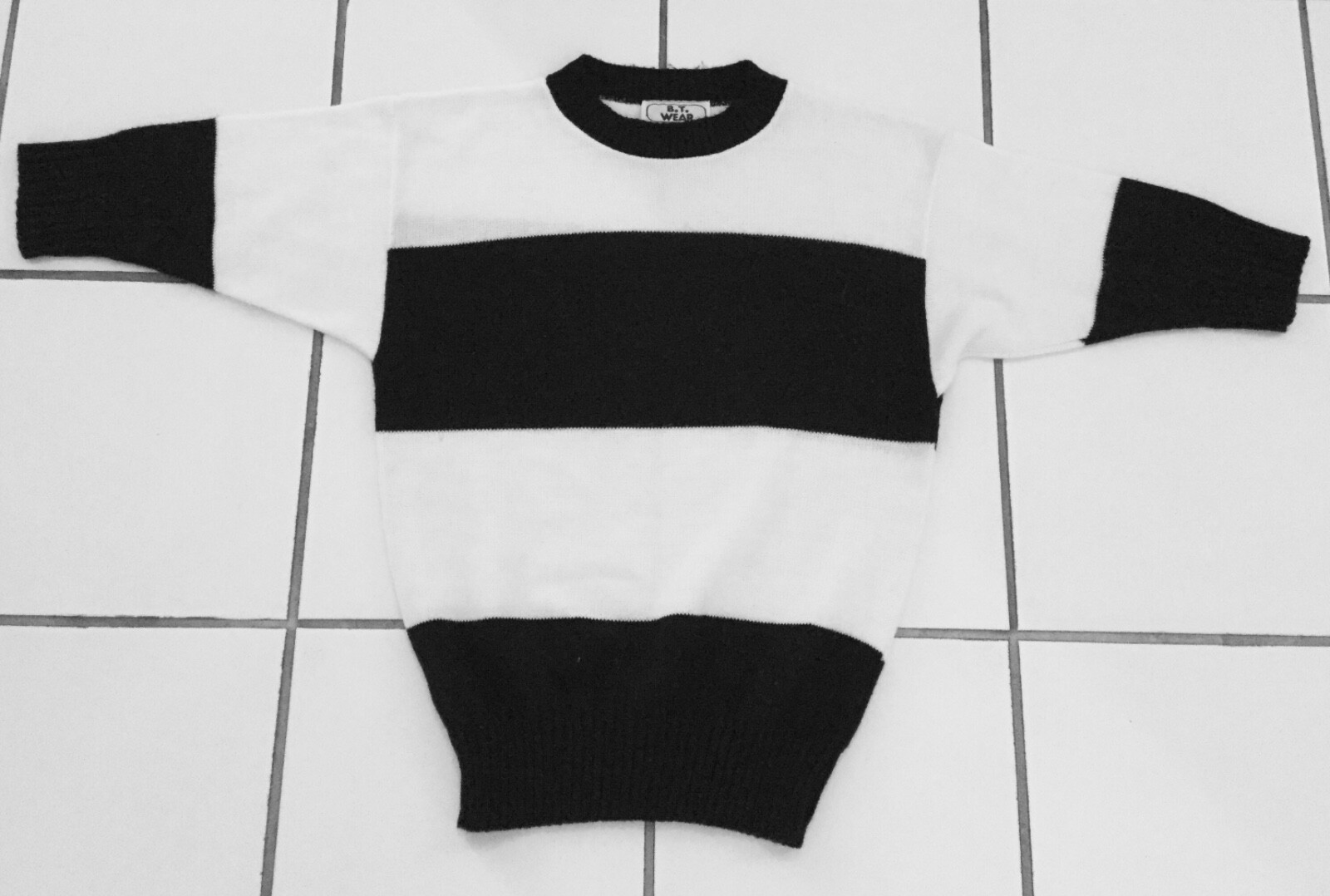 Vintage B.T. Wear (Betsy’s Things) Sweater Striped 3/4 Sleeves Women&rsquo;s Sz OS