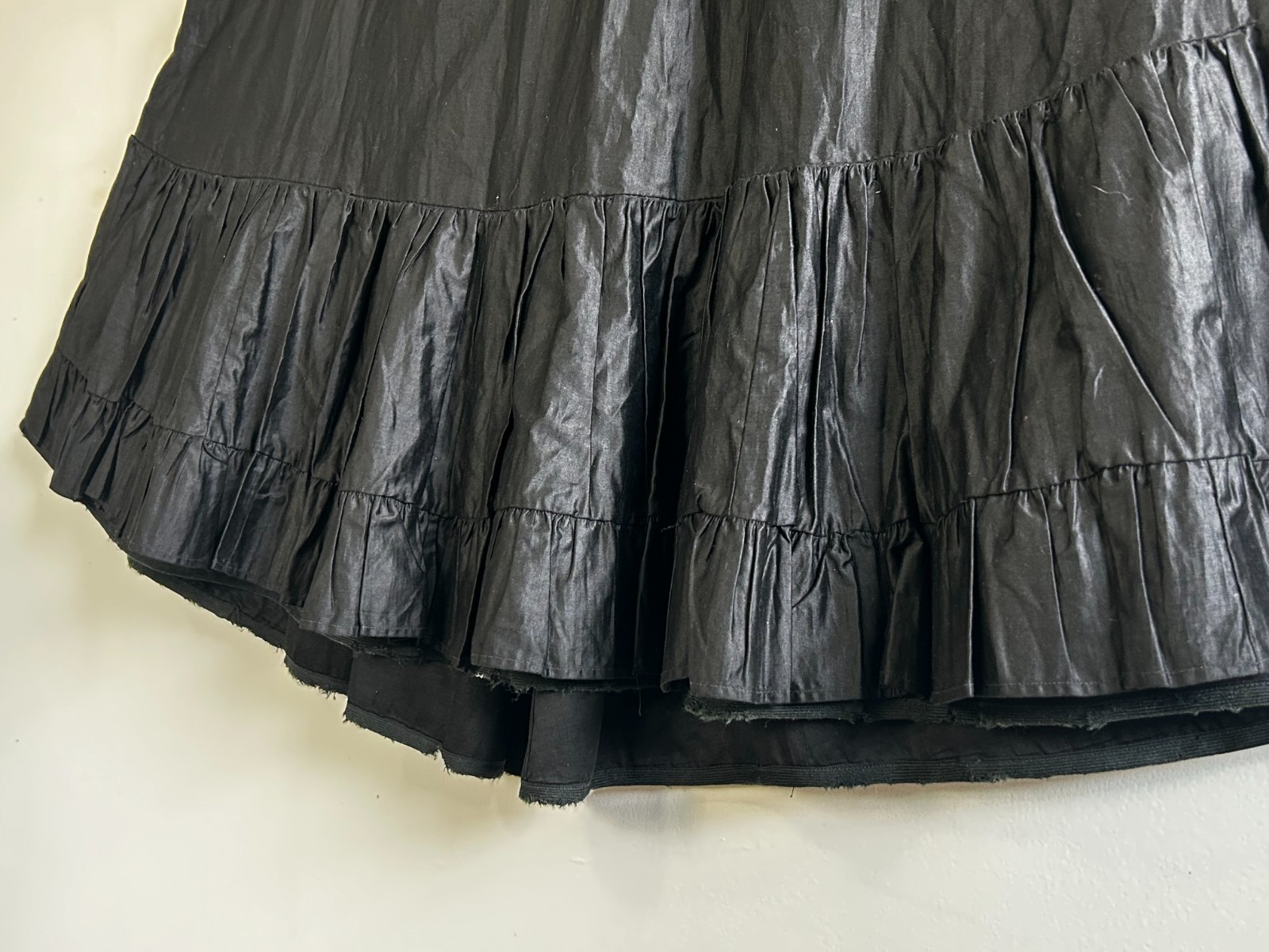 Victorian Petticoat, Black, Cotton Wool Blend