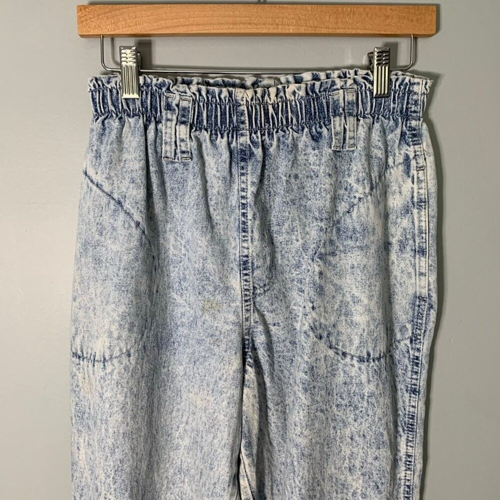 Vintage PS Gitano Acid Wash Jeans Womens 10 Regular High Waist Paperbag 80s 90s