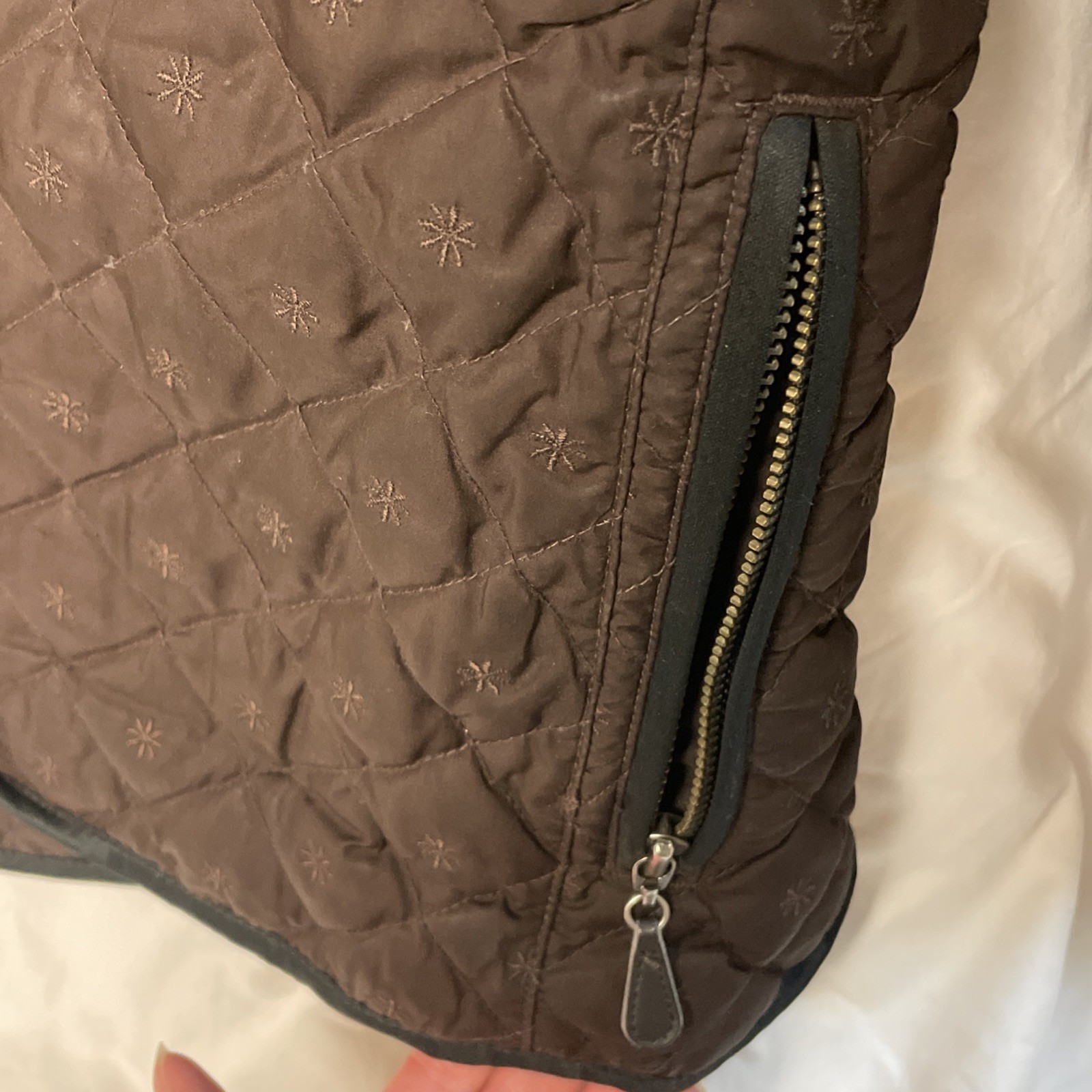 Eddie Bauer Womens Tall M Quilted 100% Goose Down Jacket *See Description