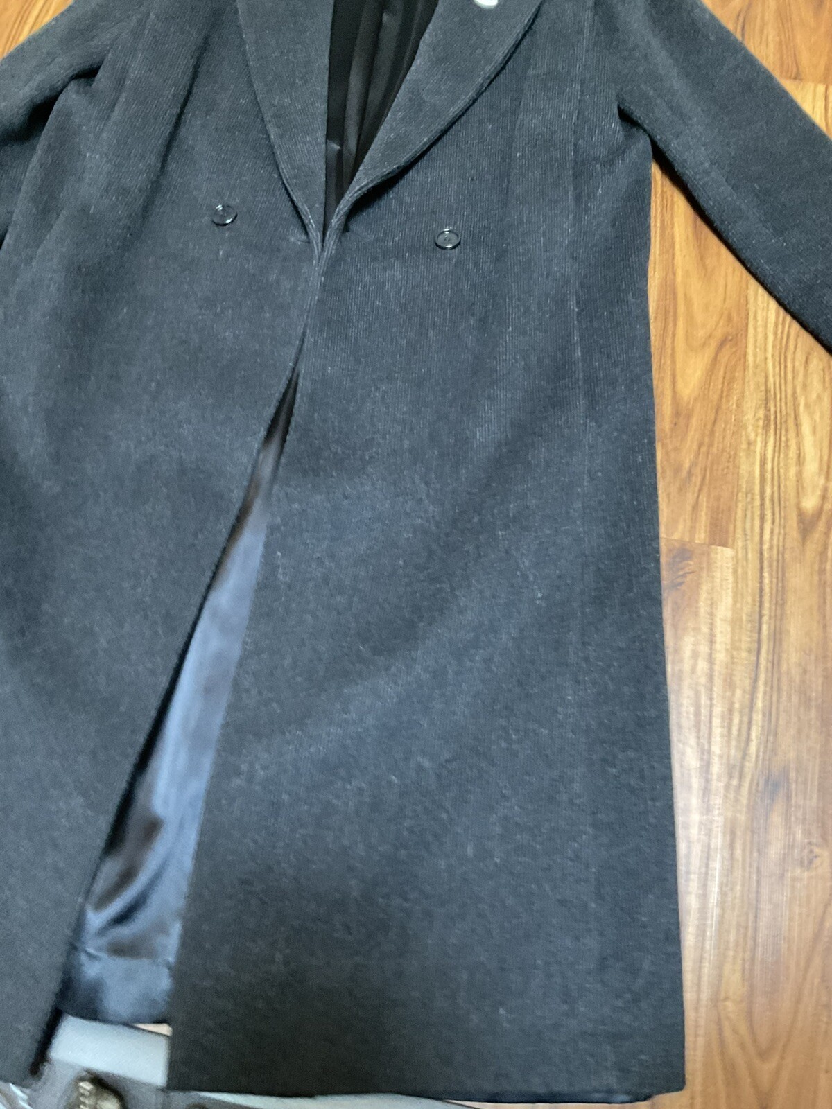 Vintage 80&rsquo;s over coat winter jacket cashmere wool blend Women&rsquo;s Black USA Union