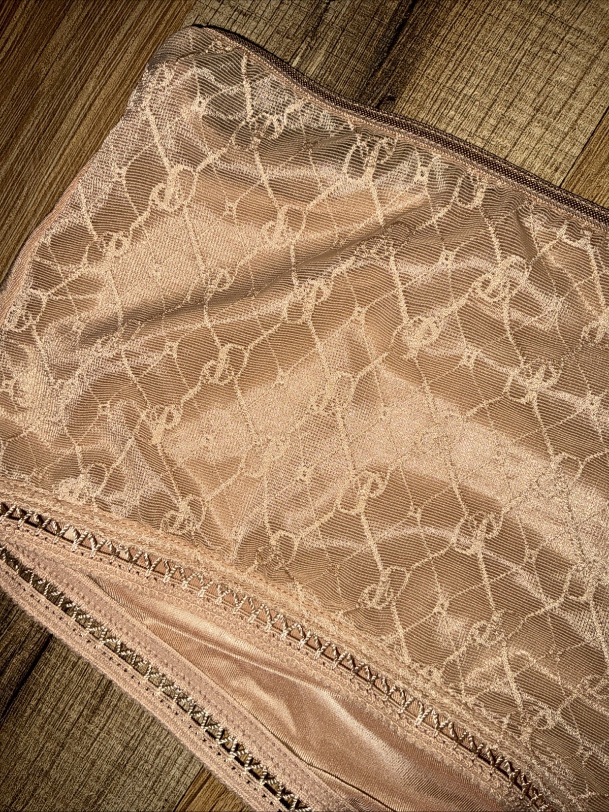 Vtg PARAMOUR Nylon/Spandex/ Cotton Gusset FAWN LaceFront SatinBack PANTY NWT LGE