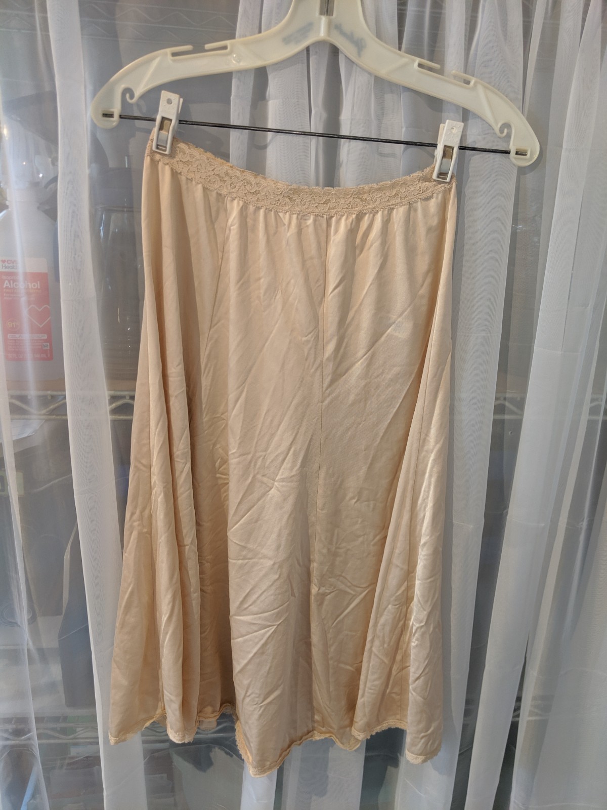 Vintage Slip Ivory Nylon Olga Medium Tall 26&Prime; long
