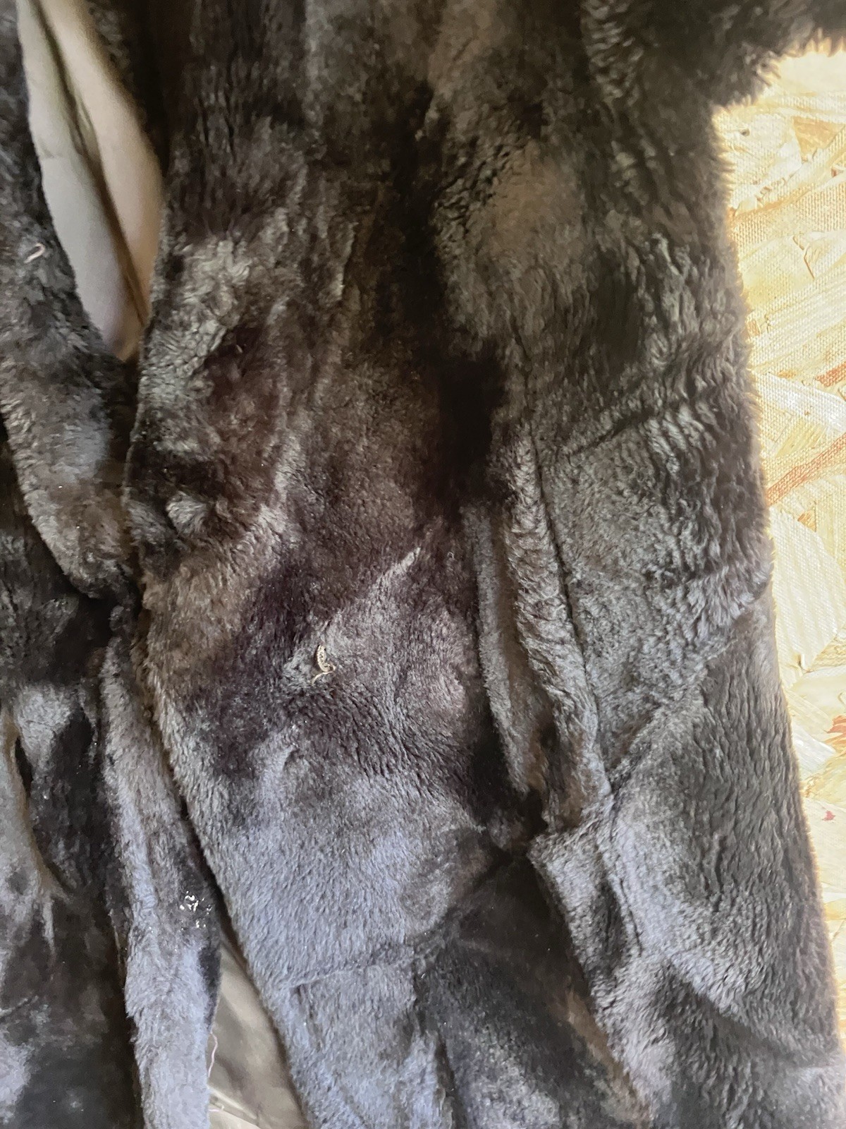 vintage womans fur coat 1970s needs some work no tag old clothing