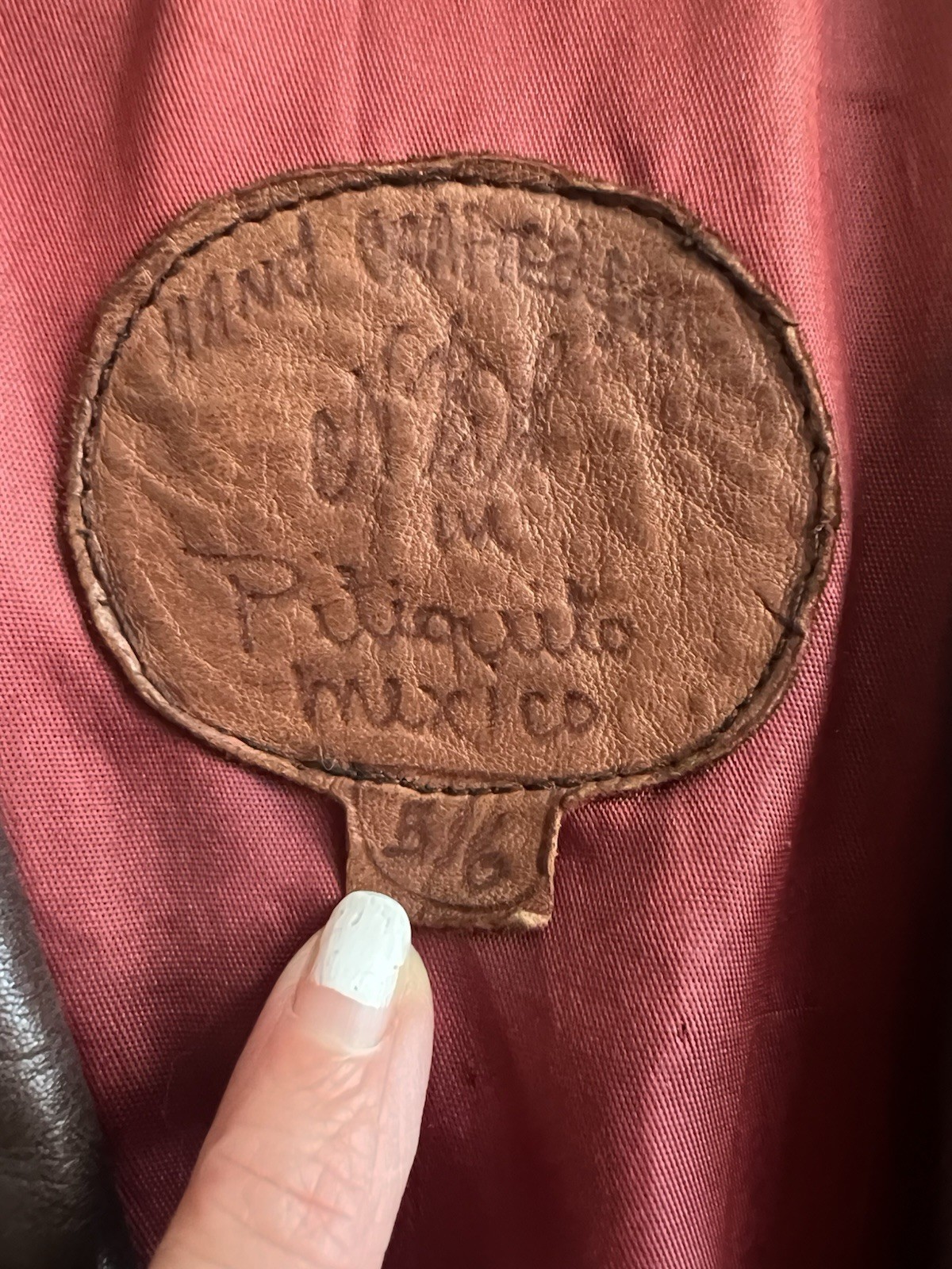 Vintage North beach Leather Co. Brown Whipstitch Blazer Jacket 5/6 RARE