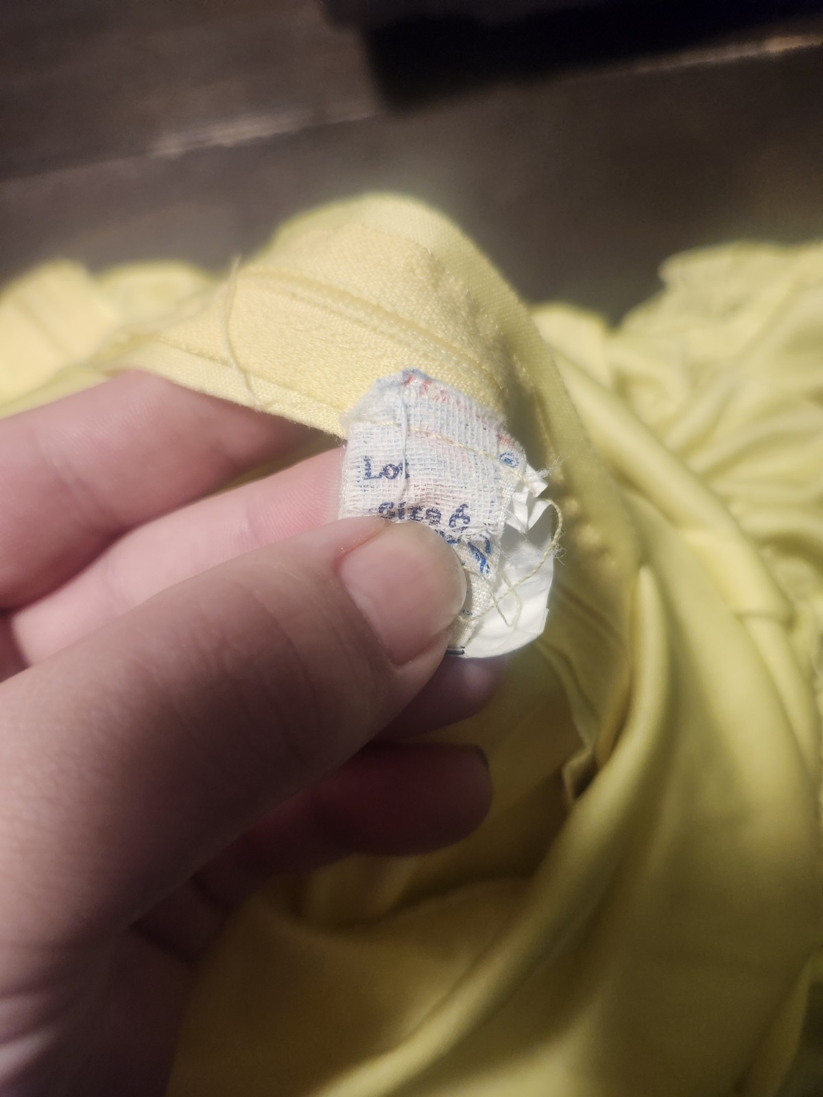 Canary Yellow Vintage ILGWU Union Made Lace Capelet Maxi Gown Dress Size 6 EUC