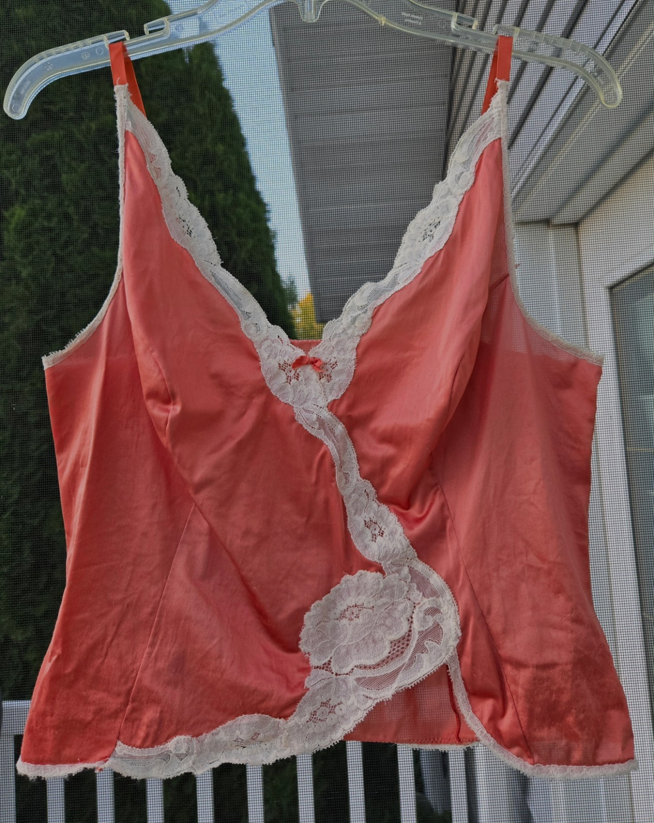 VTG Vassarette Camisole Size 34 Antron Nylon Lace Trim Copper Coquette Fairy