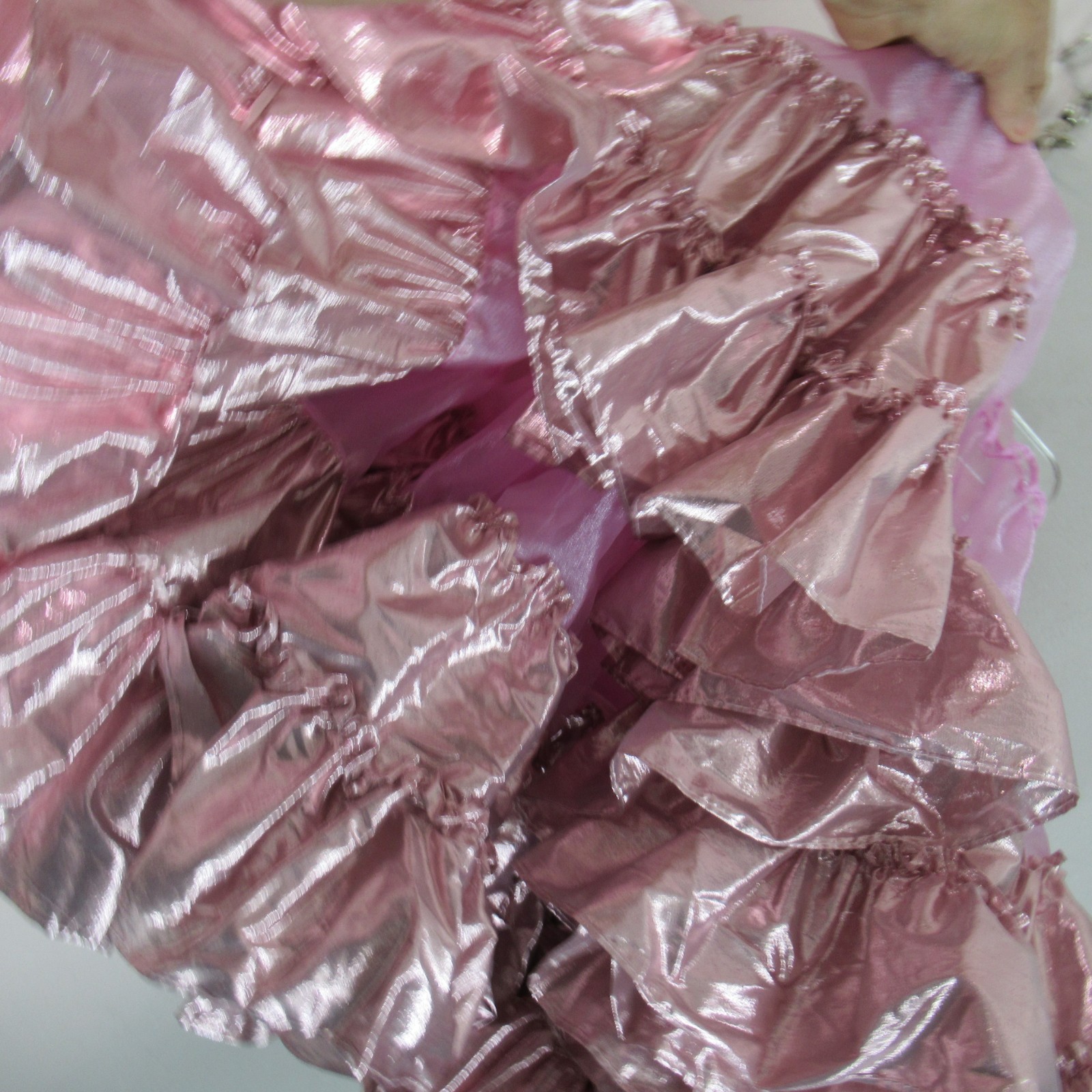 Square Apparel Petticoat Square Dance M Ruffles 3 Tone Metal Pink 3 Tier 2 Layer