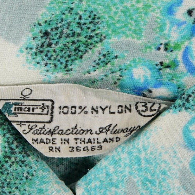 70s Kmart Vintage Floral Western Cowgirl Long Sleeve Blue Women Shirt XS