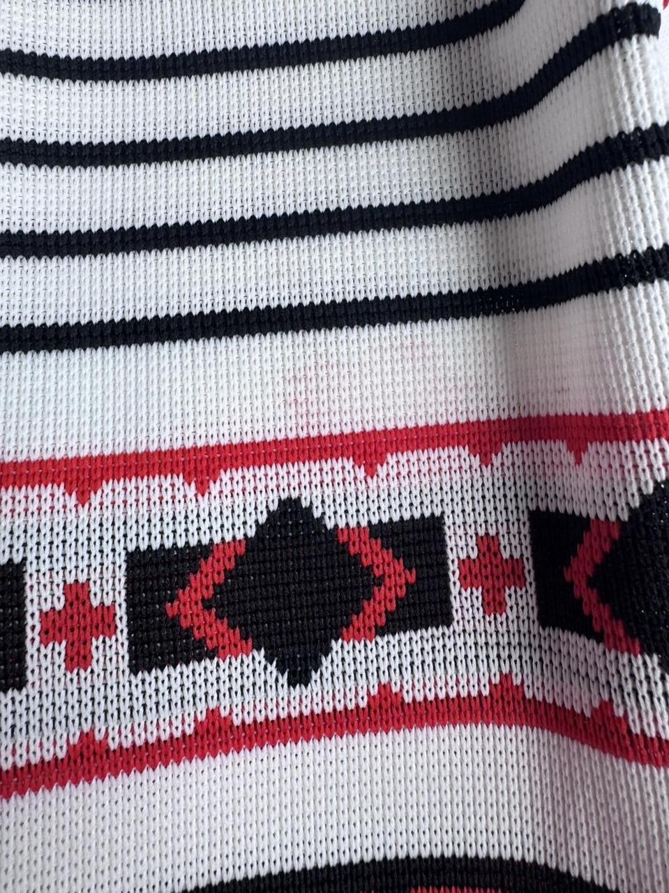 VTG 70s Mod Knit Shift Dress Flared A-Line Geometric Deadstock NWT